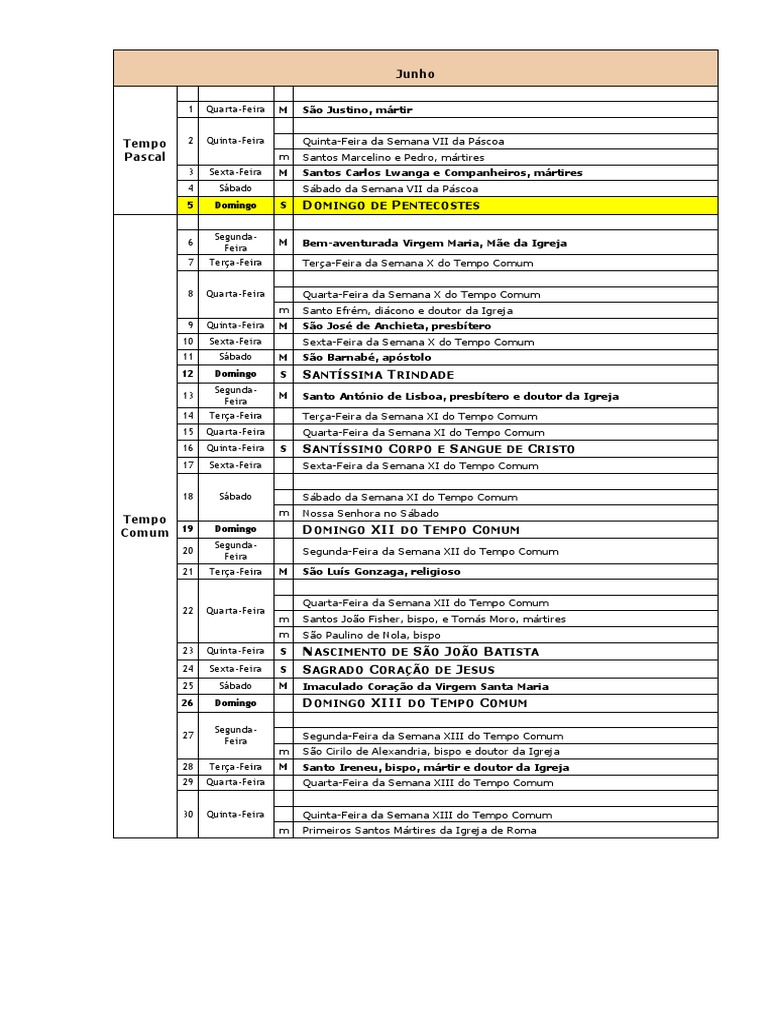 Calendário Liturgico 2022 | PDF | Maria, mãe de Jesus | Páscoa