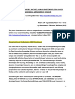 Our Model Framework by Nature: Human System Biology-Based Knowledge Management (HSBKM)