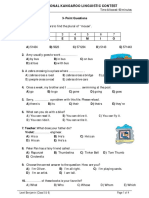 International Kangaroo Linguistic Contest Questions