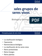 Principales Grupos de Seres Vivos. Biología y Geología