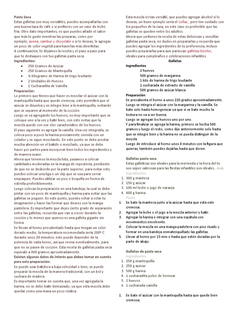 Estas Galletas Son Muy Versátiles PDF Galleta Té