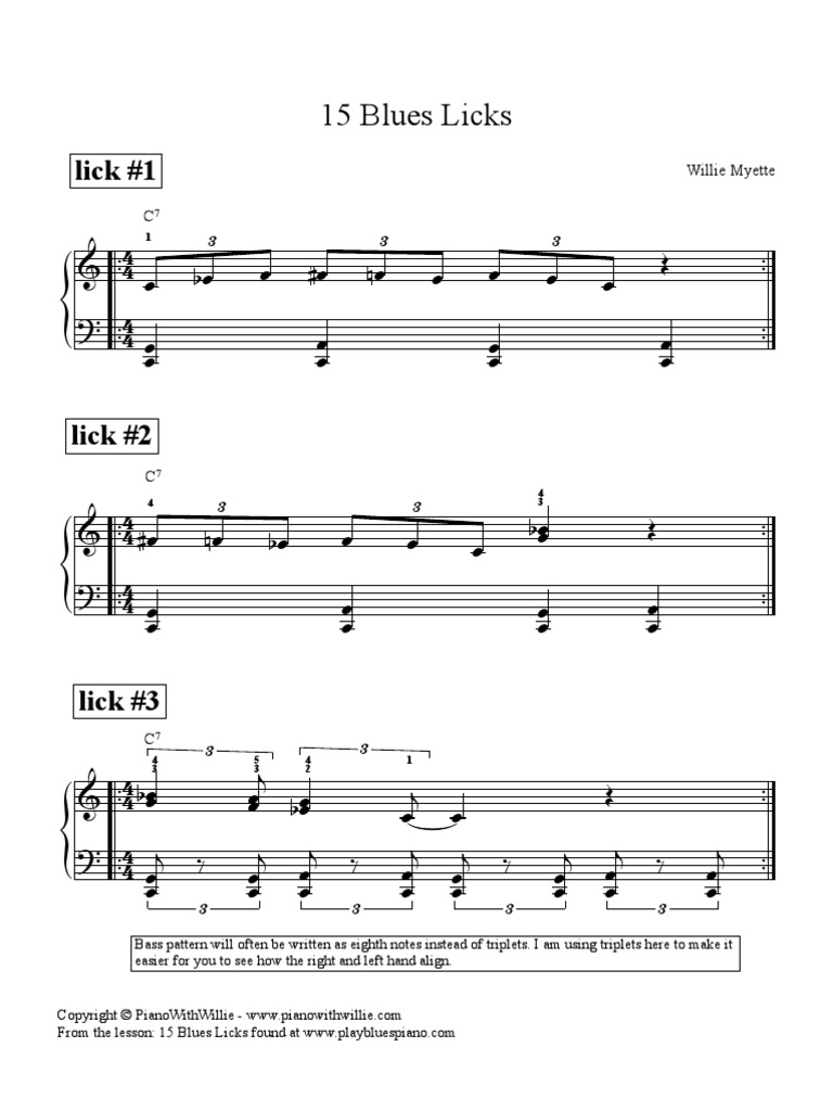 15 Blues Licks PDF