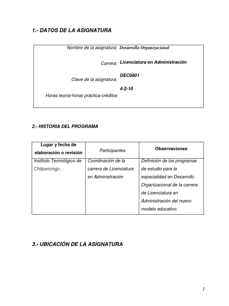 Desarrollo Organizacional | PDF | Evaluación | Diseño