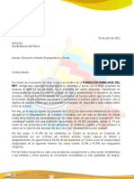 Carta de Solicitud A Donacion