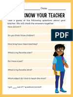 First Impressions - Your Teacher