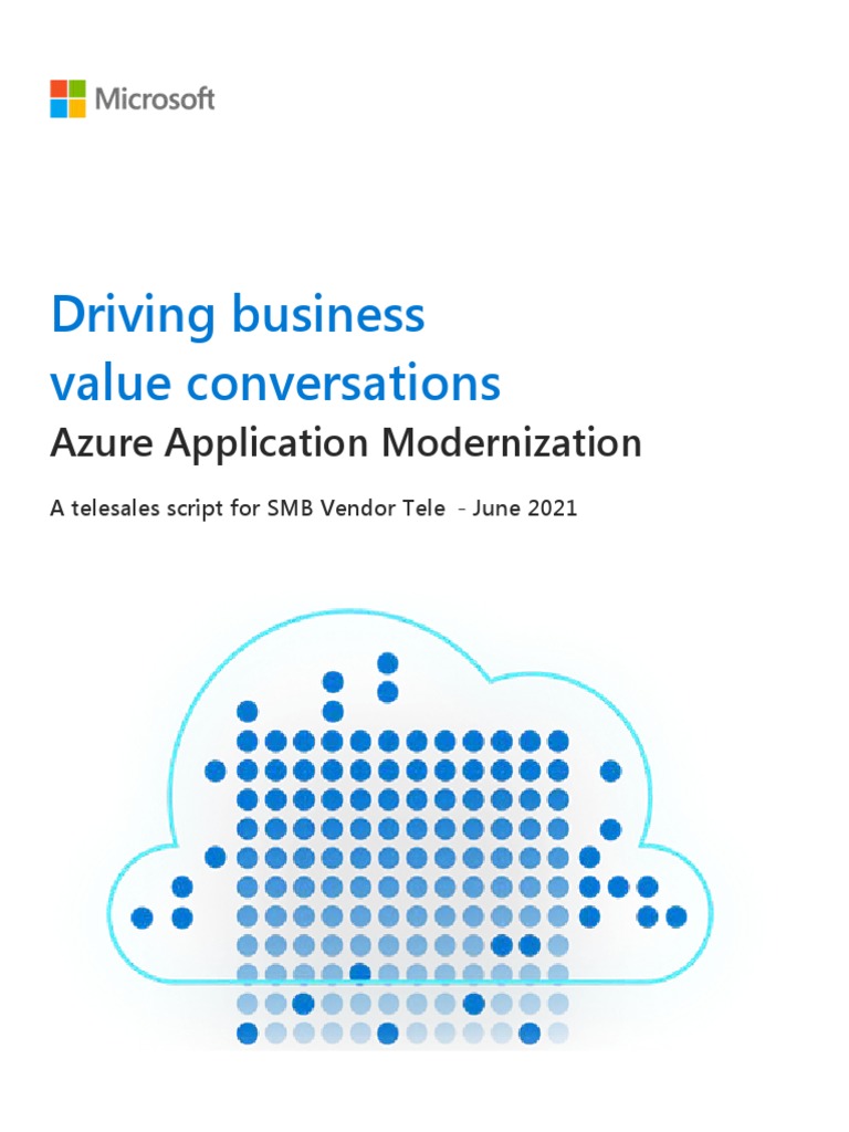 Azure App Modernization Telescript June 2021 PDF Cloud Computing