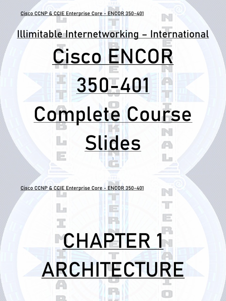 CCNP ENCOR 350-401 Course Overview | PDF | Computer Network | Virtual ...