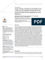 Study of Citizen Satisfaction and Loyalty in The Urban Area of Guayaquil: Perspective of The Quality of Public Services Applying Structural Equations