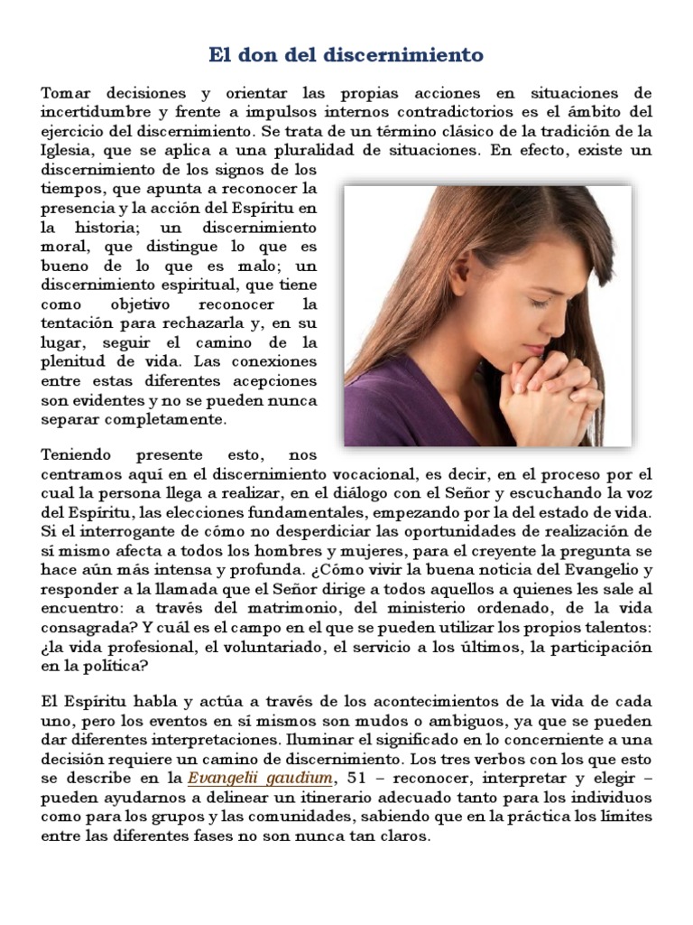 El Don Del Discernimiento | PDF | Ciencia y matemáticas