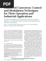 Multilevel Converters: Control and Modulation Techniques For Their Operation and Industrial Applications