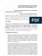 FORMULO RECURSO DE APELACION CONTRA RESOLUCION O PRONUNCIAMIENTO FICTO Ok 2 Cambiado Por Central