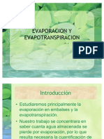 Evaporacion y Evapotranspiracion