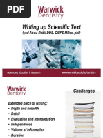 Writing Up Your Scientific Text