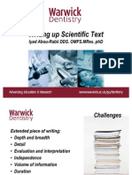 Writing Up Your Scientific Text