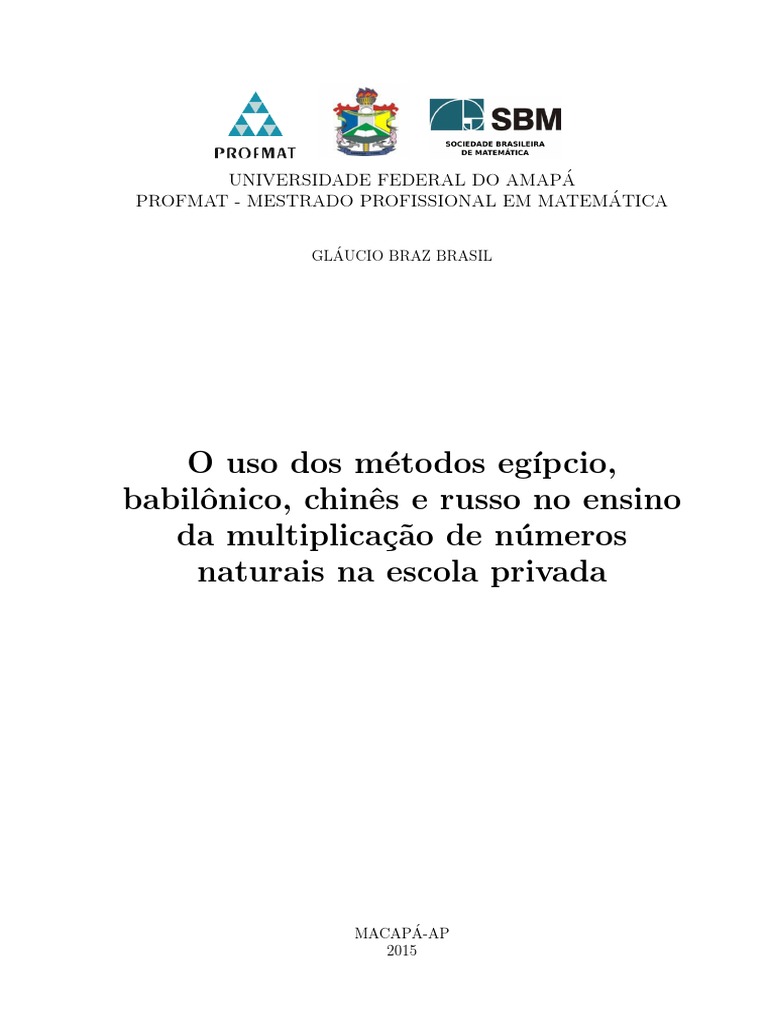 Universidade Federal do AmapÃ¡-MacapÃ¡ - Profmat