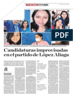 Candidaturas al Congreso improvisadas en el partido de Rafael López Aliaga