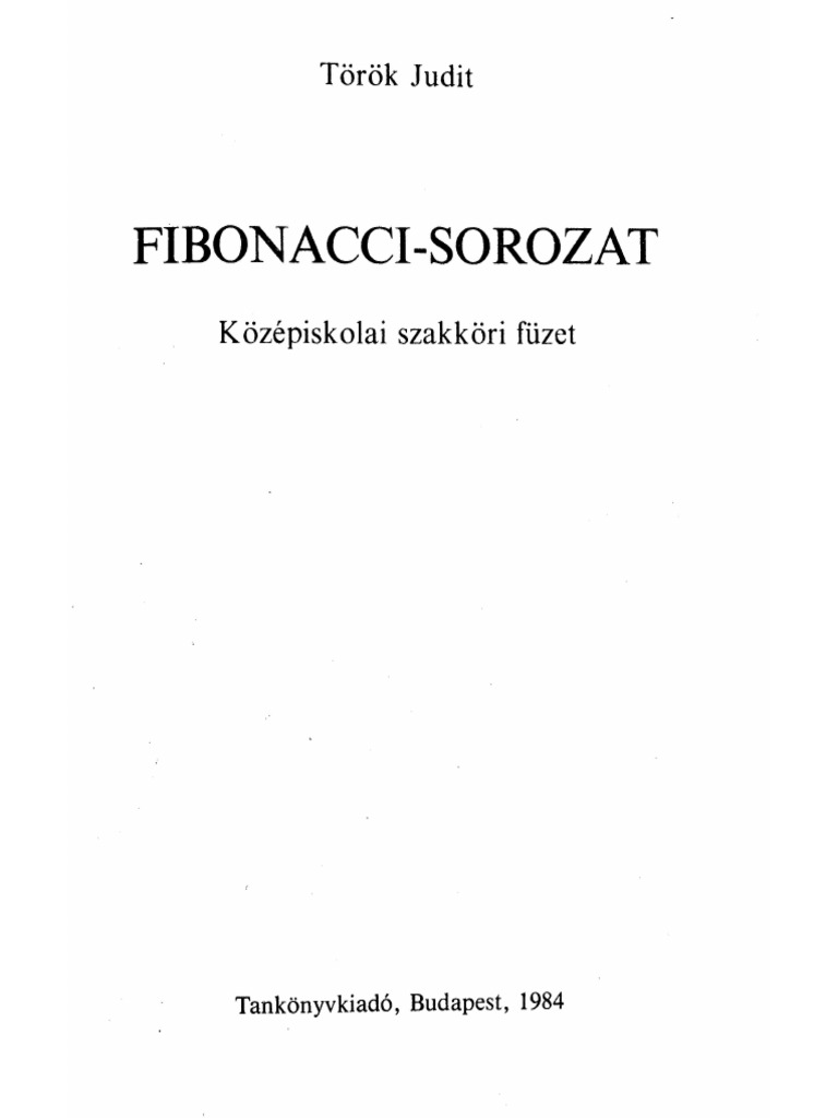 Torok Judit - A Fibonacci-Sorozat | PDF