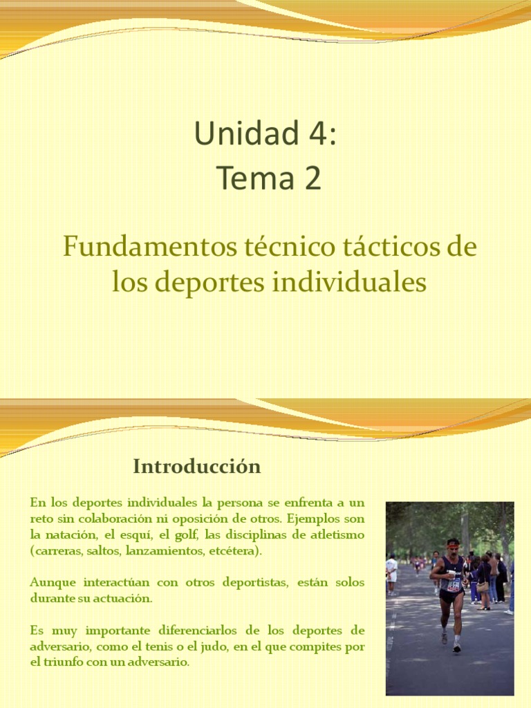 Fundamentos de Deportes Individuales | PDF | Deportes | Deporte del ...