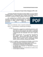 Orientações para (Re) Elaboração Do PPP 2021