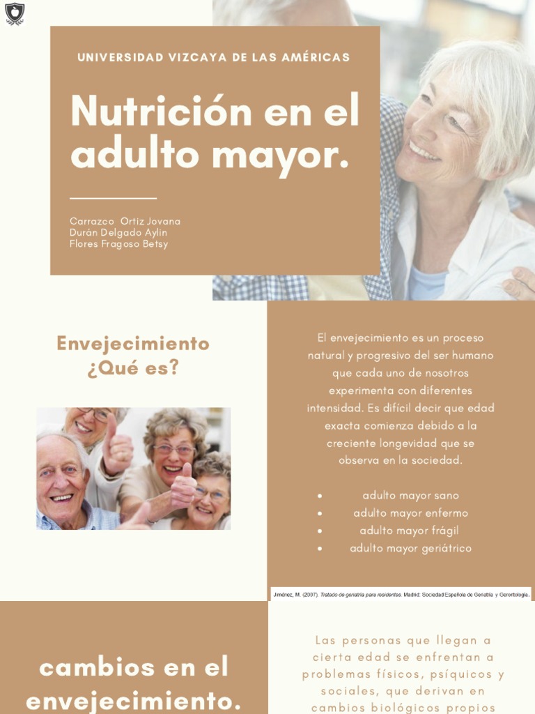 Nutrición Esencial para Adultos Mayores | PDF | Dieta | Alimentos