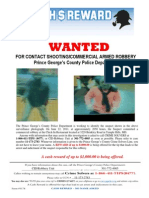 Wanted for Contact Shooting Commercial Armed Robbery