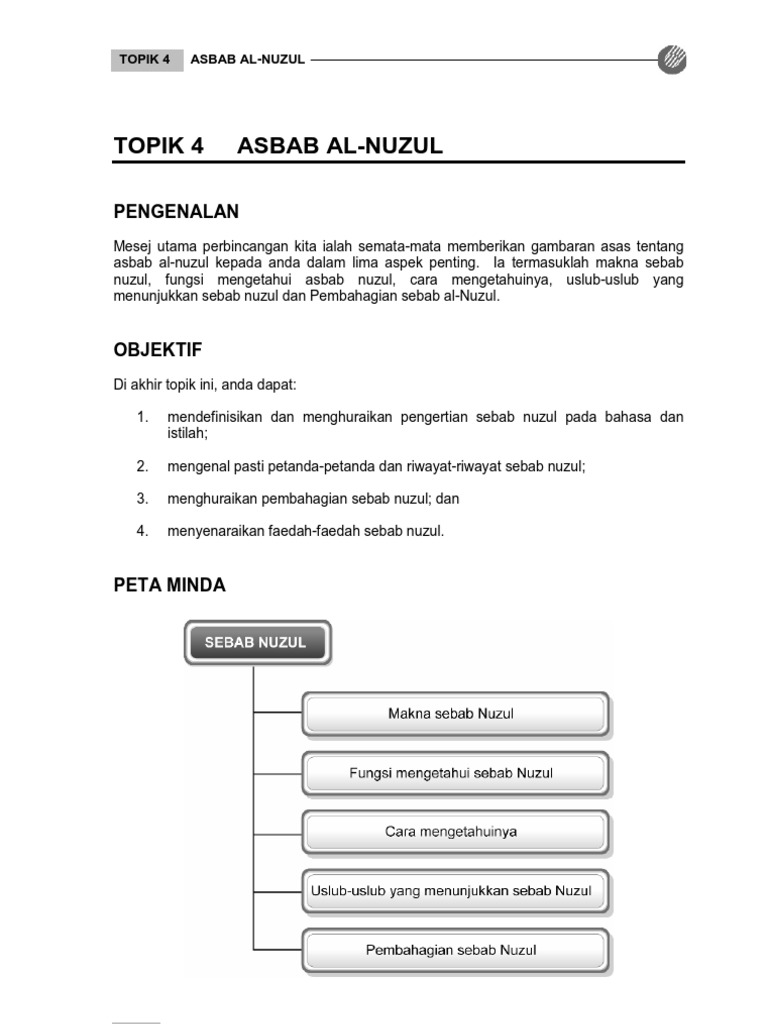 Topik 4 Asbab Al Nuzul Pdf