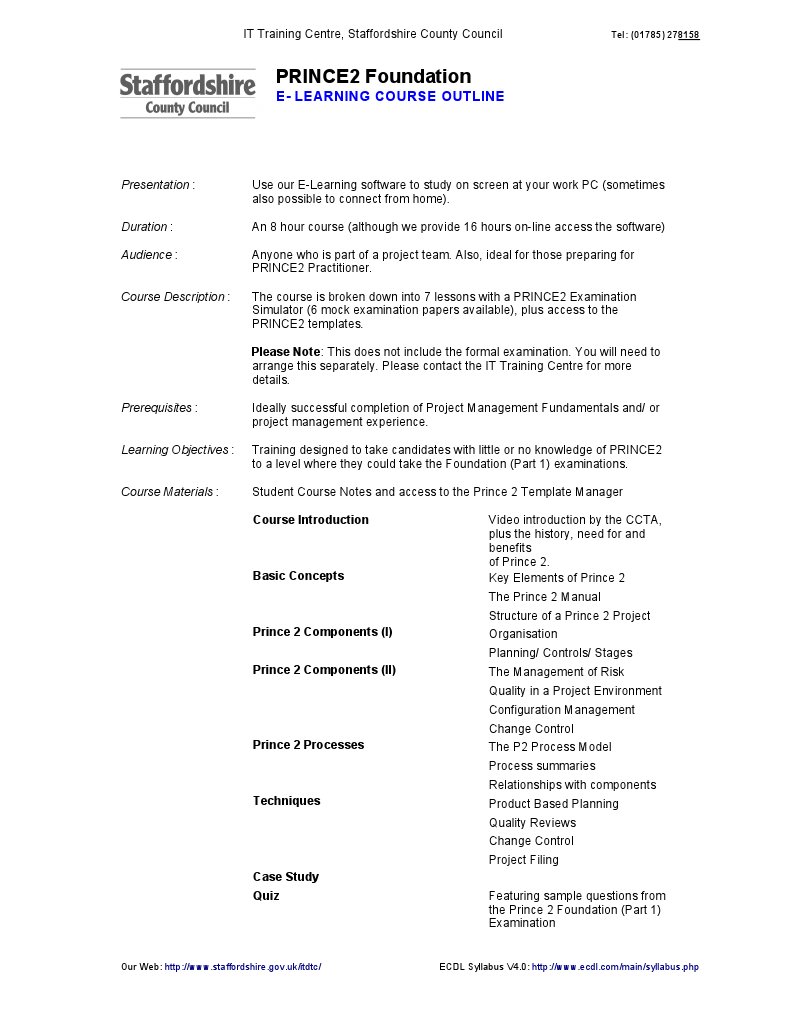 PRINCE2 Foundation E-Learning Course | PDF | Computers | Technology ...