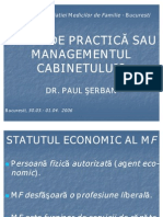 Buget de Practica Sau Managementul Cabinetului DR Paul Serban