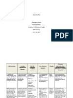 Learning Plan Semester 2