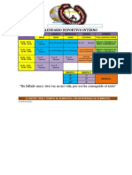 Cronograma de Las Jornadas Deportivas