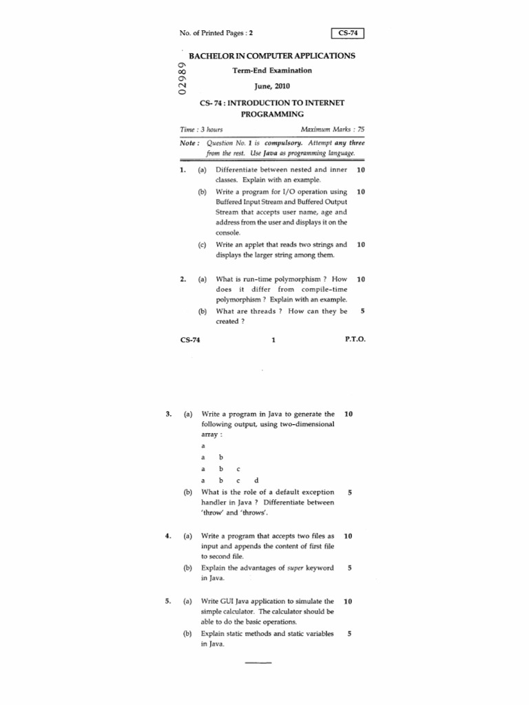 CS 74 | PDF