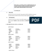 Memoria Descriptiva Del Manzaneo y Lotizacion La Soledad - Mz. F Lotes 24-30