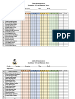 Listas de Asistencia