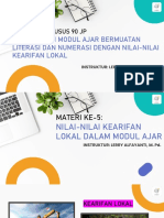 Materi 5 PKH Nilai-Nilai Kearifan Lokal Dalam Modul Ajar