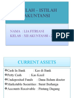 Istilah - Istilah Akuntansi, Lia Fitriani