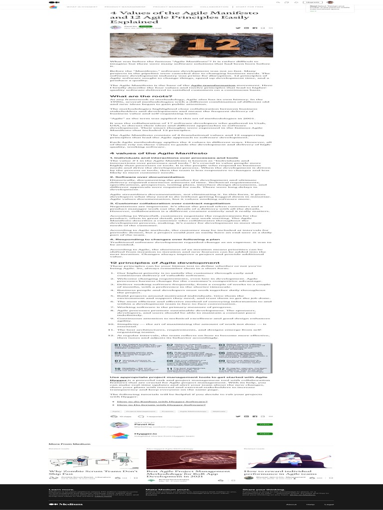 Agile Manifesto Explained | PDF | Agile Software Development | Product