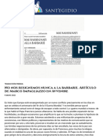 No nos resignemos nunca a la barbarie. Artículo de Marco Impagliazzo en Avvenire _ REVISTA DE PRENSA _ COMUNIDAD DE SANT'EGIDIO