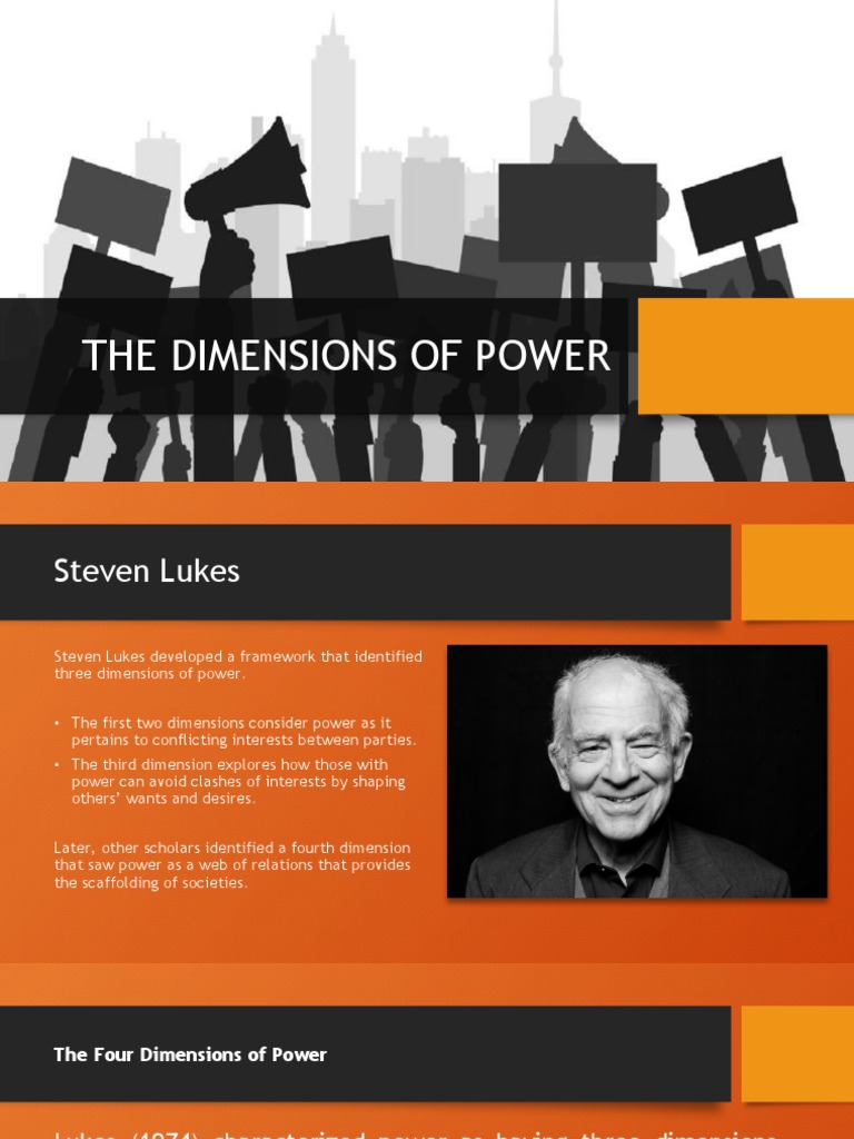 The Dimensions of Power PDF Power (Social And Political) Michel