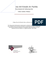 Codigo Penal Del Estado Libre y Soberano de Puebla EV 03082022