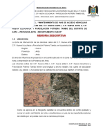 Memoria Descriptiva - Lastrado Anta