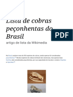 Lista de cobras peçonhentas do Brasil – Wikipédia, a enciclopédia livre