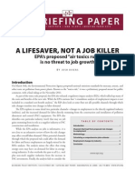 Epi Briefing Paper: A Lifesaver, Not A Job Killer
