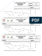 Evaluación Recta, Semirrectas y Segmentos 3°