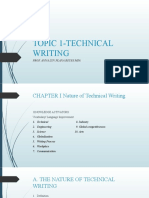 Topic 1 - Technical Writing