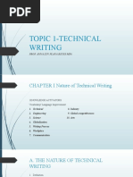 Topic 1 - Technical Writing