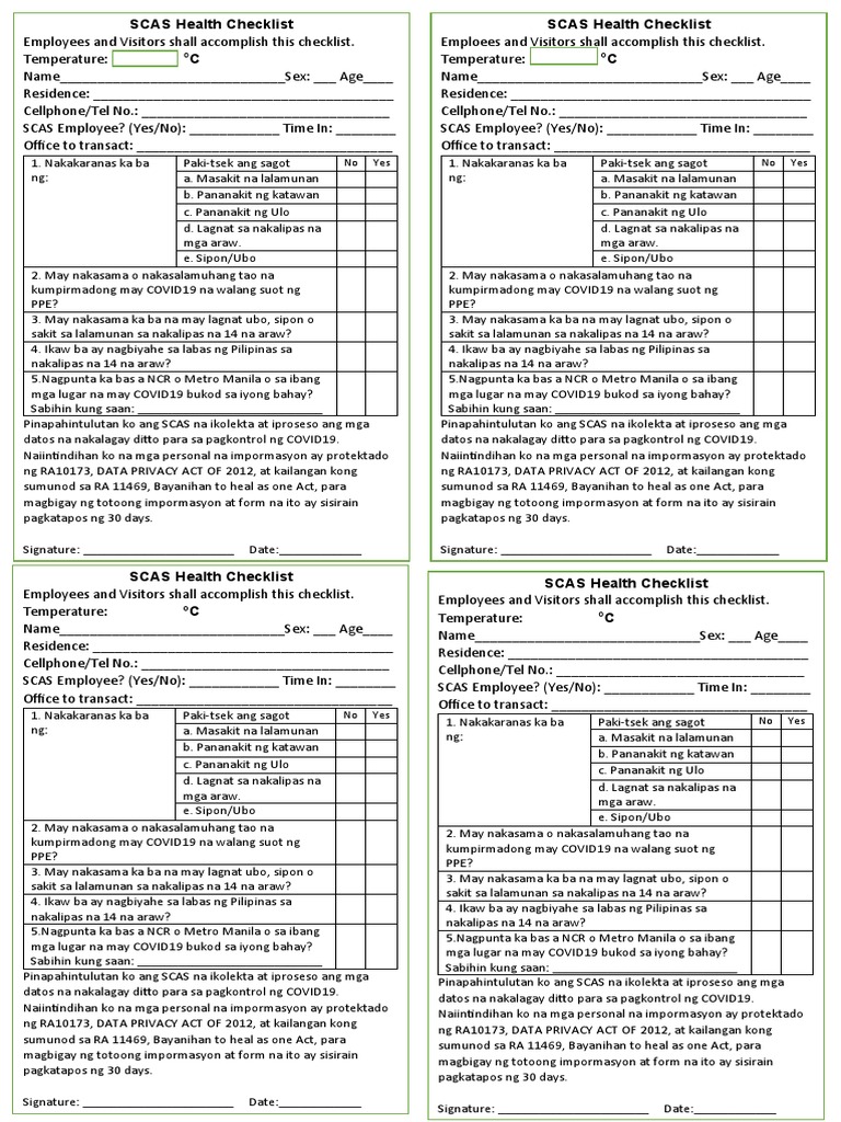 Health Checklist Pdf , YOUR HEALTHIEST SELF Physical Wellness Checklist ...