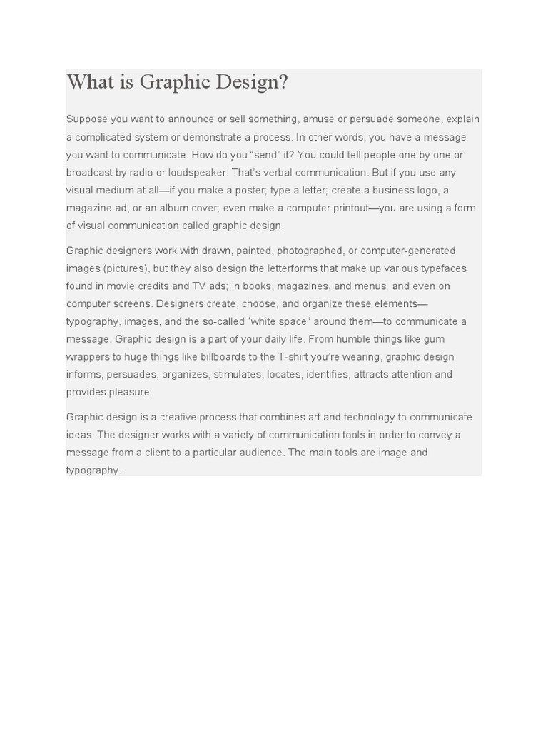 What is graphic design pdf