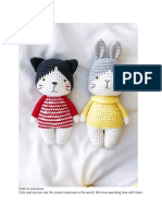 Crochet Cat and Bunny Amigurumi Free Pattern