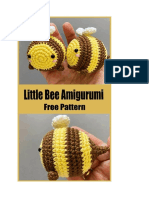 Crochet Bee Keychain Amigurumi Pattern