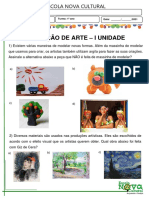 Avaliação de Arte Escola Nova Cultural